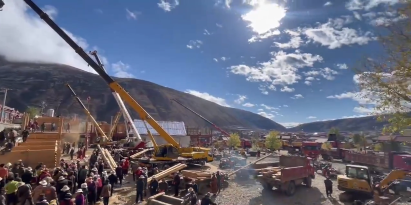 CHINESE STATE FORCED THE DEMOLITION OF TIBETAN SCHOOL.